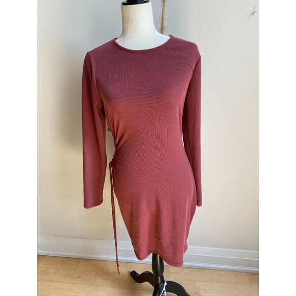 SOCIALITE knit mini dress sz Large side cut out - Picture 2 of 8